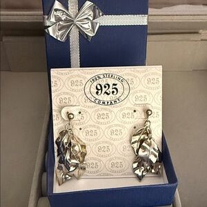 Silver Leaf Earrings